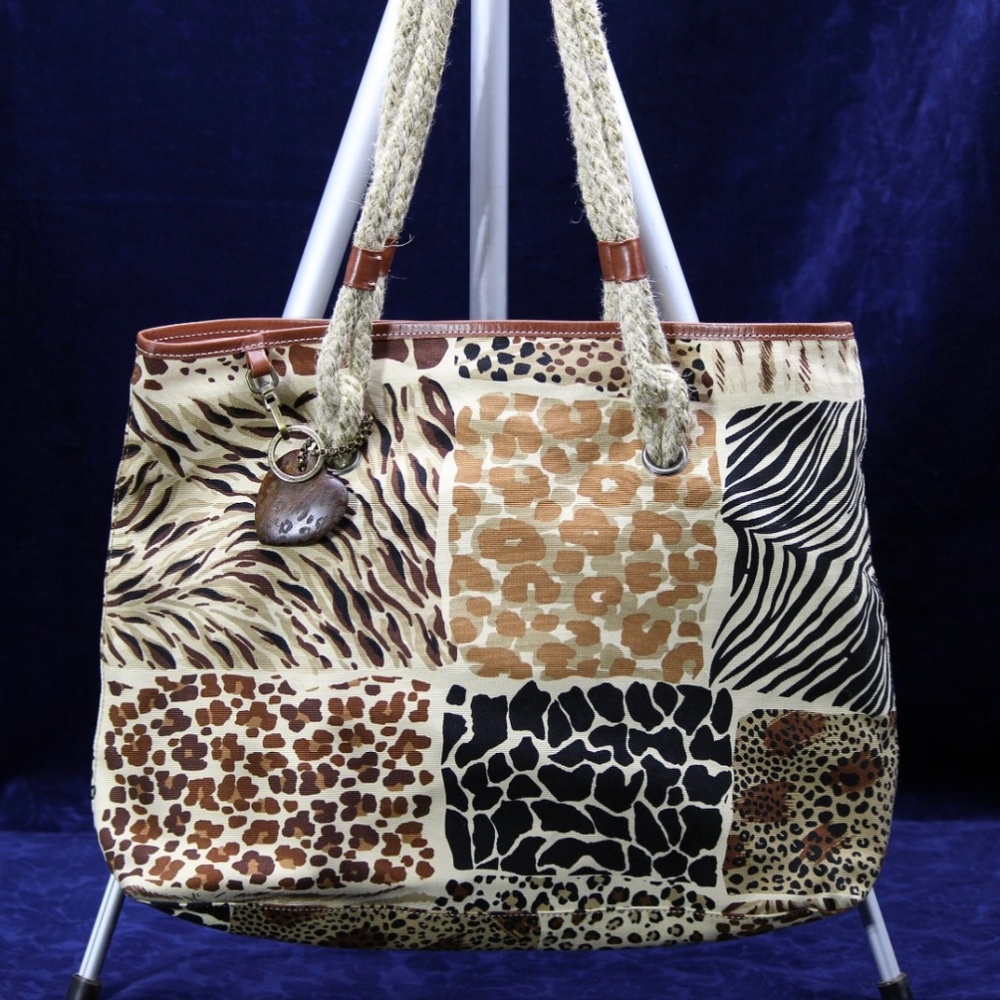 Moschino Animal Print Shoulder Tote